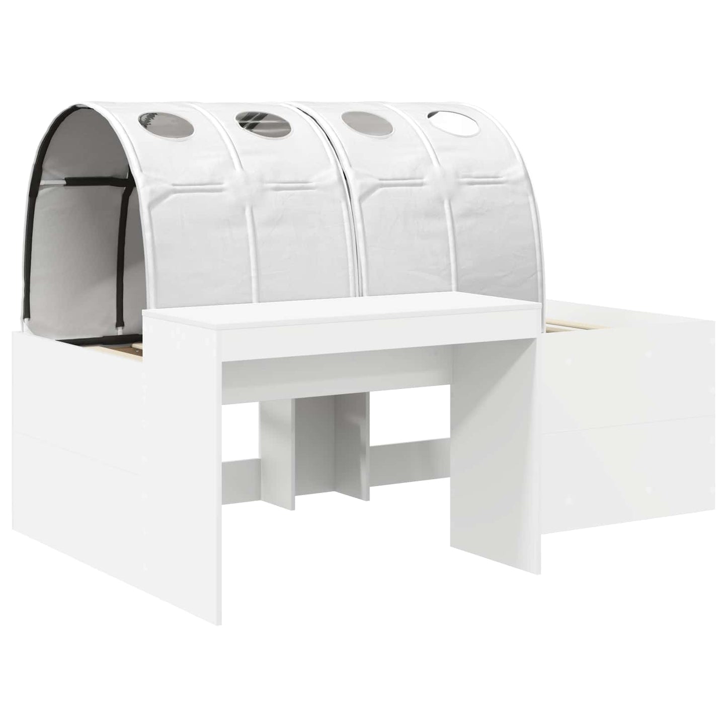 Bed with Tunnel 4 pcs Artisian Oak and White Engineered Wood