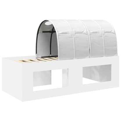Bed with Tunnel 4 pcs Artisian Oak and White Engineered Wood