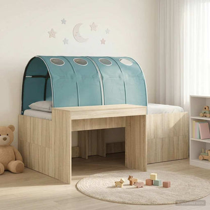 Bed with Tunnel 3 pcs Artisian Oak and Light Blue
