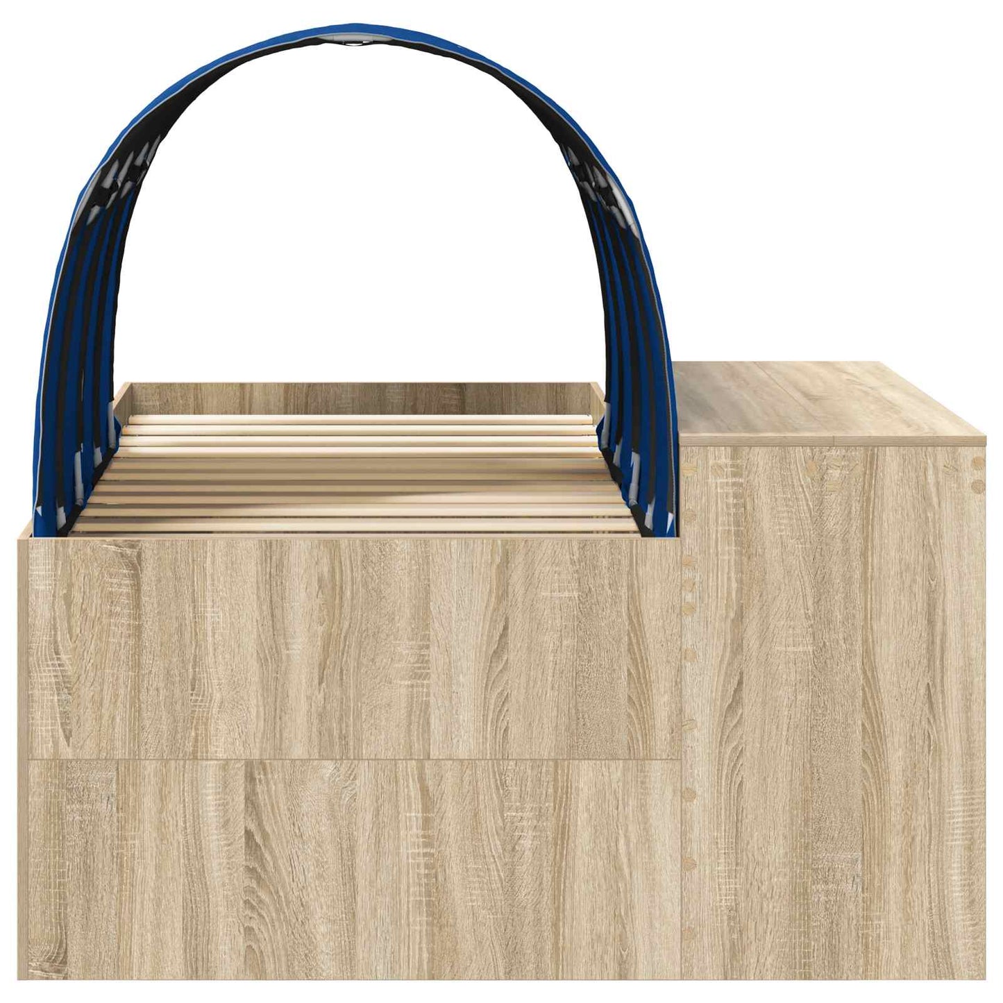 Bed with Tunnel 3 pcs Artisian Oak and Blue Engineered Wood