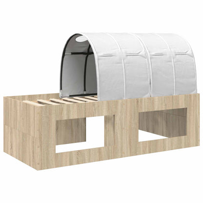 Bed with Tunnel 3 pcs Artisian Oak and White Engineered Wood