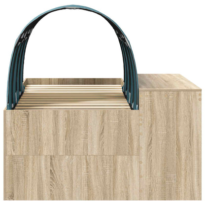 Bed with Tunnel 3 pcs Artisian Oak and Light Blue