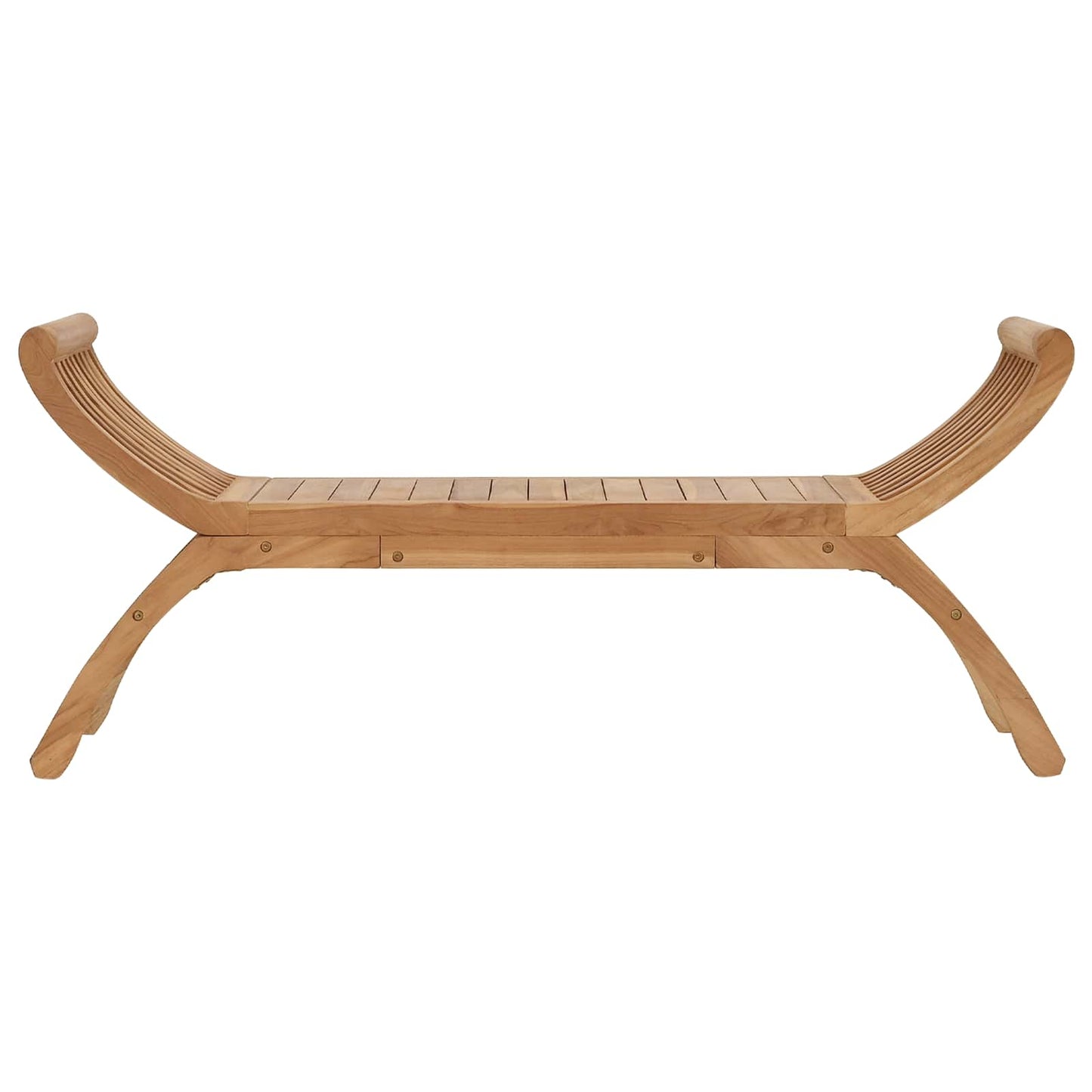 Garden Bench 2 -Seater 49.61 in Solid Teak Wood Natural