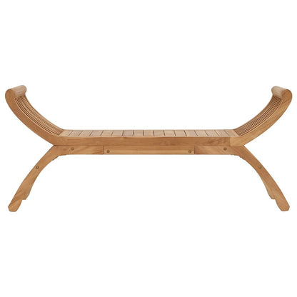 Garden Bench 2 -Seater 49.61 in Solid Teak Wood Natural