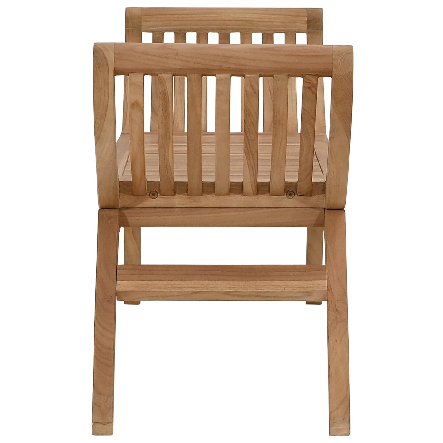 Garden Bench 2 -Seater 49.61 in Solid Teak Wood Natural