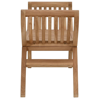 Garden Bench 2 -Seater 49.61 in Solid Teak Wood Natural