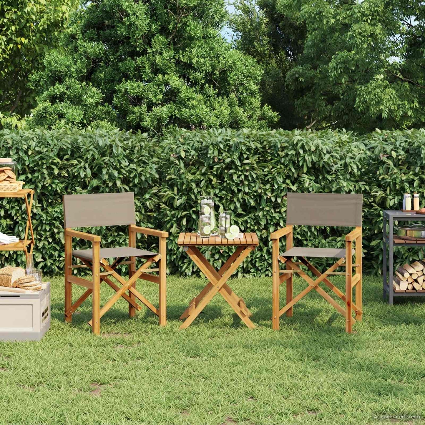 Director Chair 100% Polyester Solid-Teak