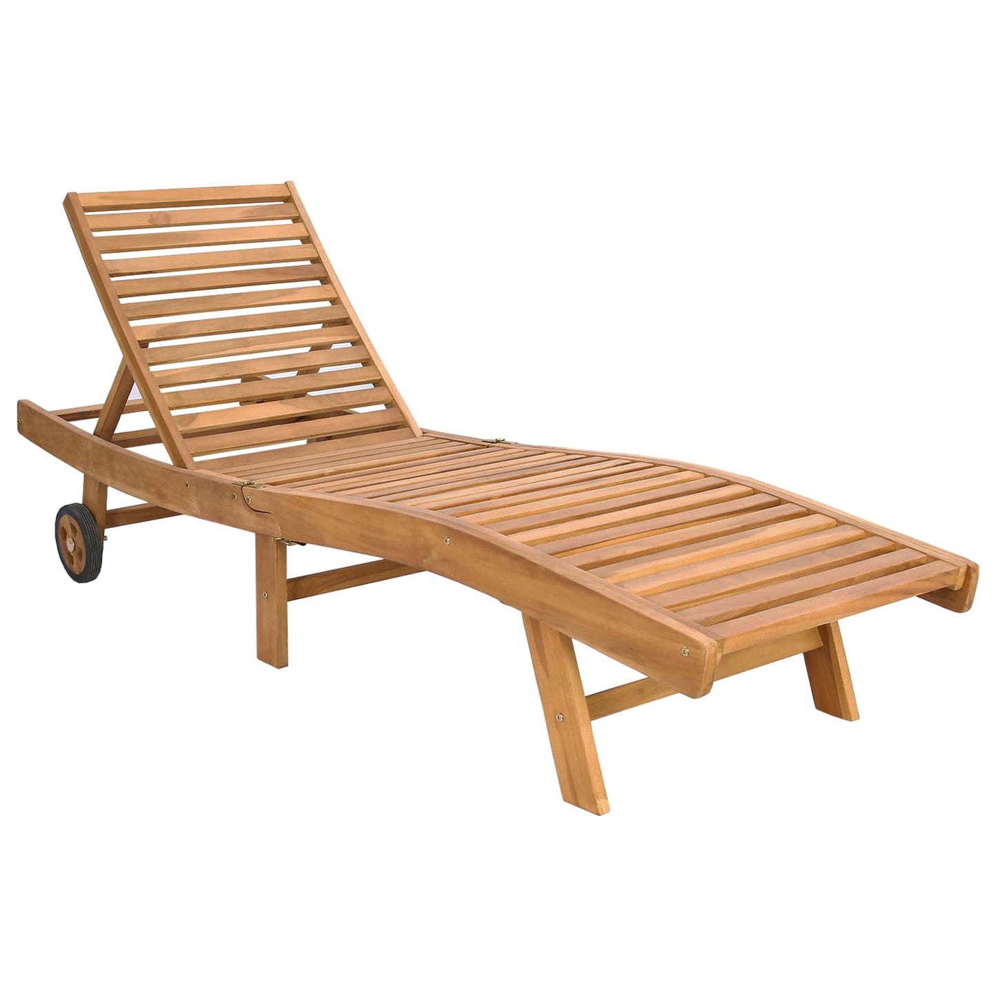 Sun Lounger Brown and Dark Grey Polyester
