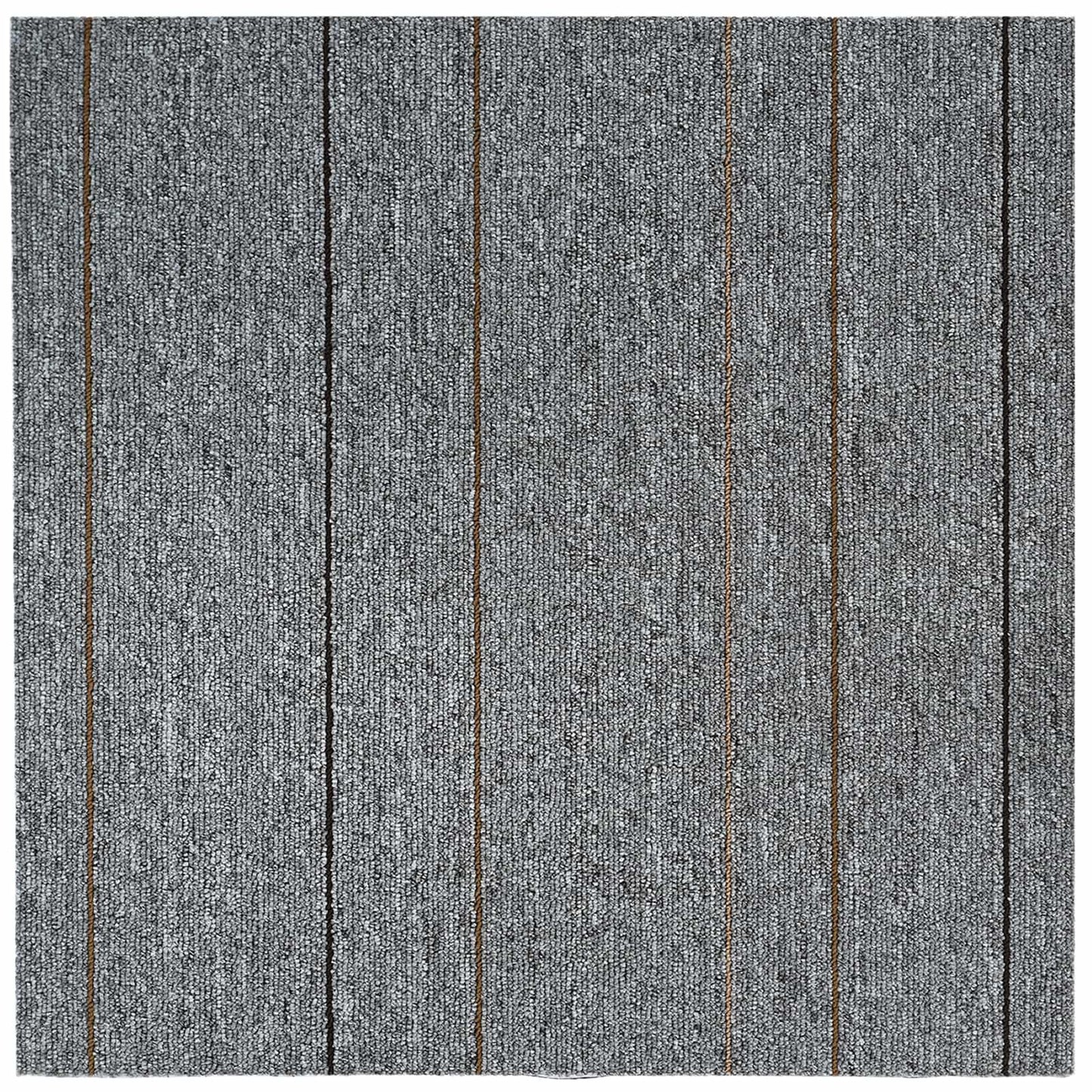 Carpet Tile Light Grey with Stripe 50 x 50 cm 4 pcs