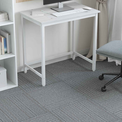 Carpet Tile Light Grey with Stripes 50 x 50 cm 36 pcs
