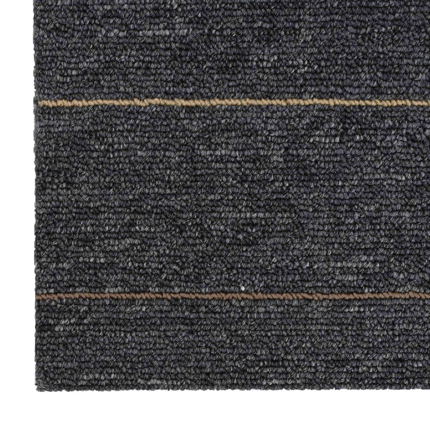 Carpet Tile Dark Grey with Stripes 50 x 50 cm 4 pcs