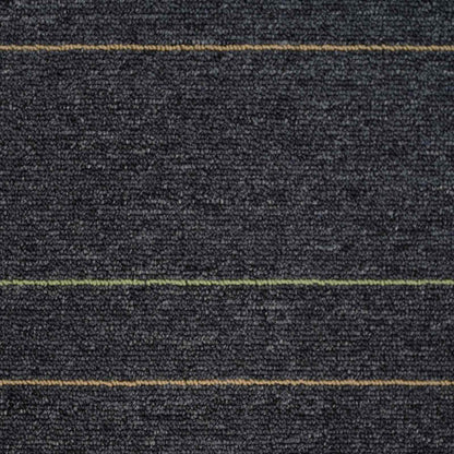 Carpet Tile Dark Grey with Stripes 50 x 50 cm 4 pcs