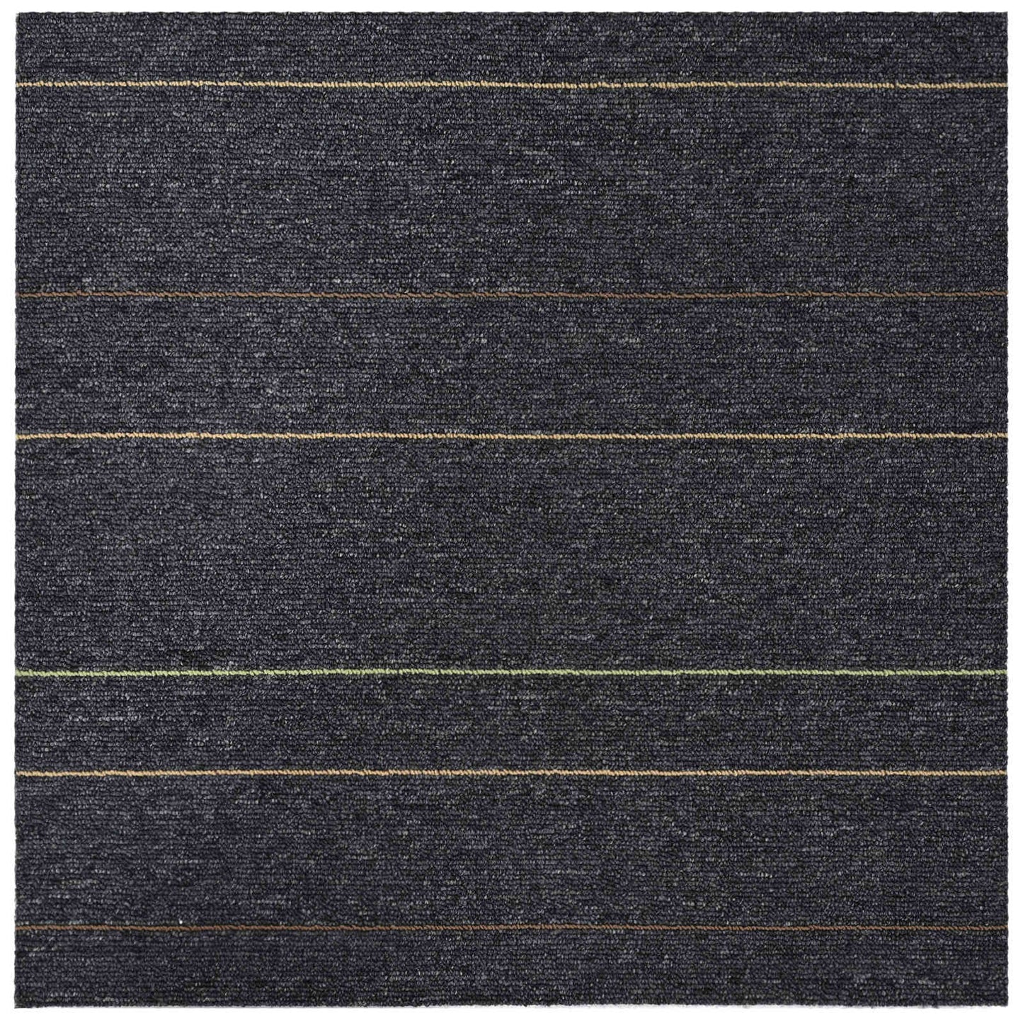 Carpet Tile Dark Grey with Stripes 50 x 50 cm 20 pcs