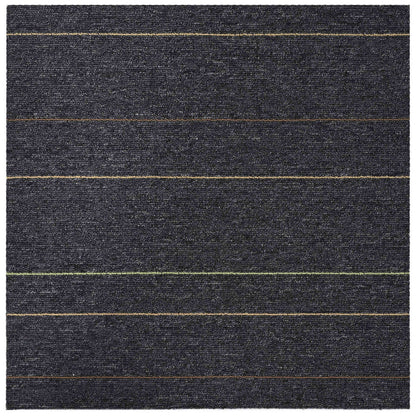 Carpet Tile Dark Grey with Stripes 50 x 50 cm 20 pcs