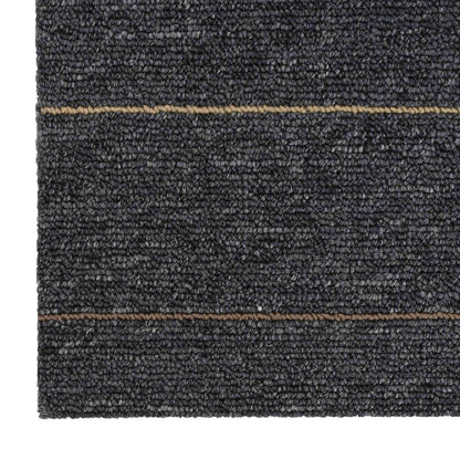 Carpet Tile Dark Grey with Stripes 50 x 50 cm 36 pcs