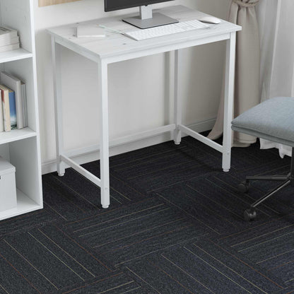 Carpet Tile Dark Grey with Stripes 50 x 50 cm 36 pcs