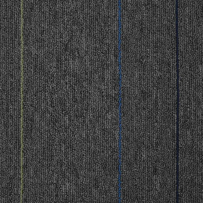 Carpet Tile Medium Grey with Stripes 50 x 50 cm 4 pcs