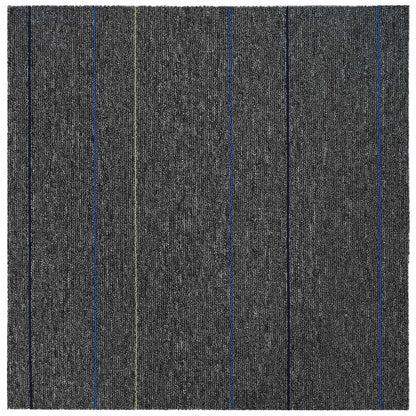 Carpet Tile Medium Grey with Stripes 50 x 50 cm 4 pcs