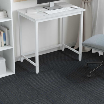 Carpet Tile Medium Grey with Stripes 50 x 50 cm 36 pcs