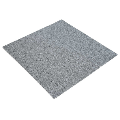 Carpet Tile Light Grey 50 x 50 cm 4 pcs PP and Bitumen