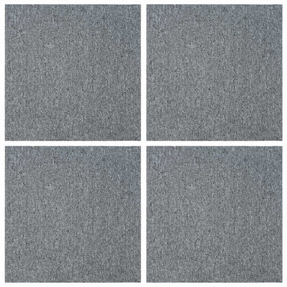 Carpet Tile Light Grey 50 x 50 cm 4 pcs PP and Bitumen