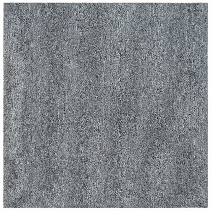 Carpet Tile Light Grey 50 x 50 cm 20 pcs PP and Bitumen