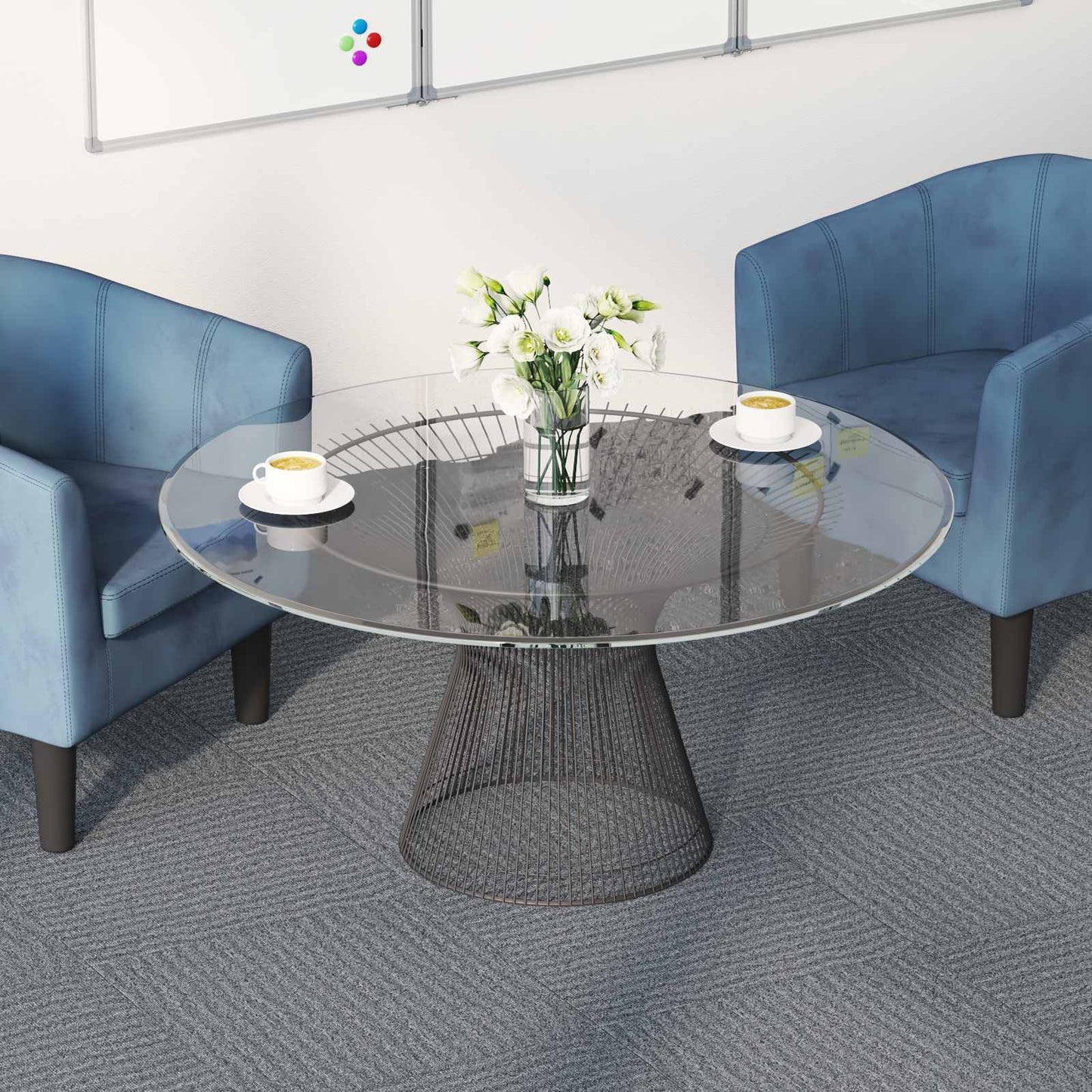 Carpet Tile Light Grey 50 x 50 cm 36 pcs PP and Bitumen