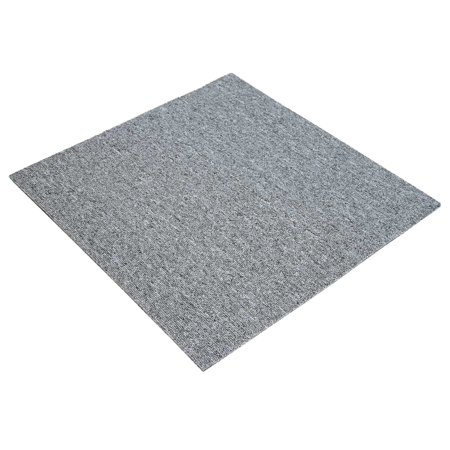 Carpet Tile Light Grey 50 x 50 cm 36 pcs PP and Bitumen