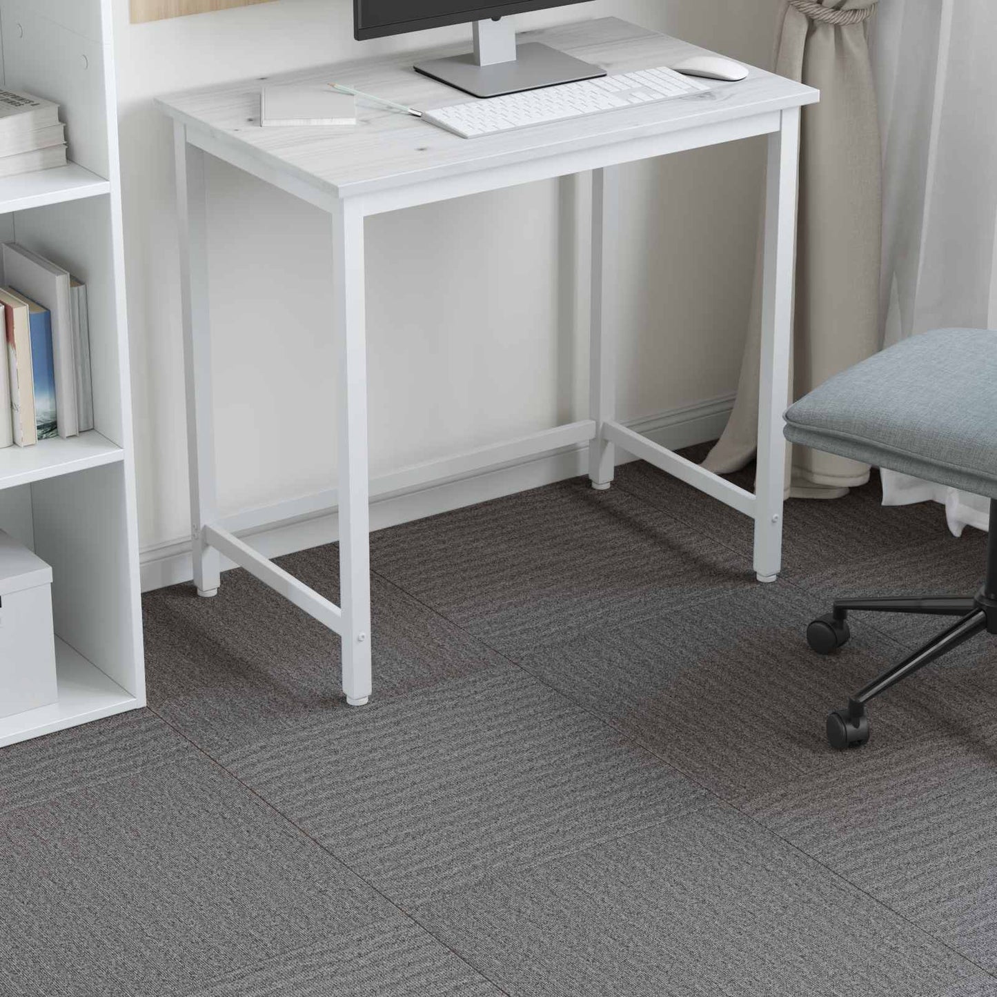 Carpet Tile Brown 50 x 50 cm 4 pcs PP and Bitumen