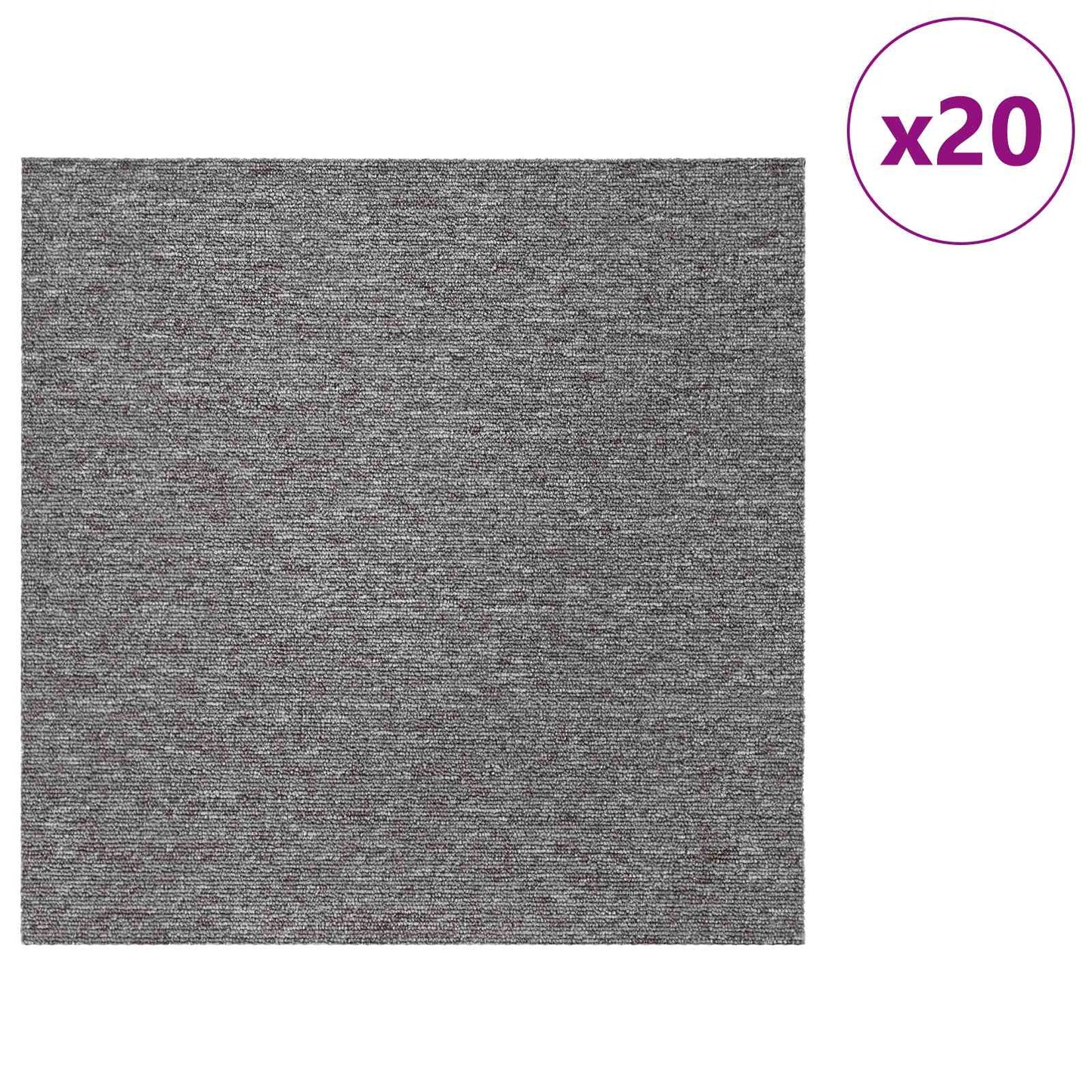 Carpet Tile Brown 50 x 50 cm 20 pcs PP and Bitumen
