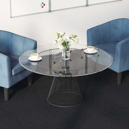 Carpet Tile Dark Grey 50 x 50 cm 4 pcs PP and Bitumen