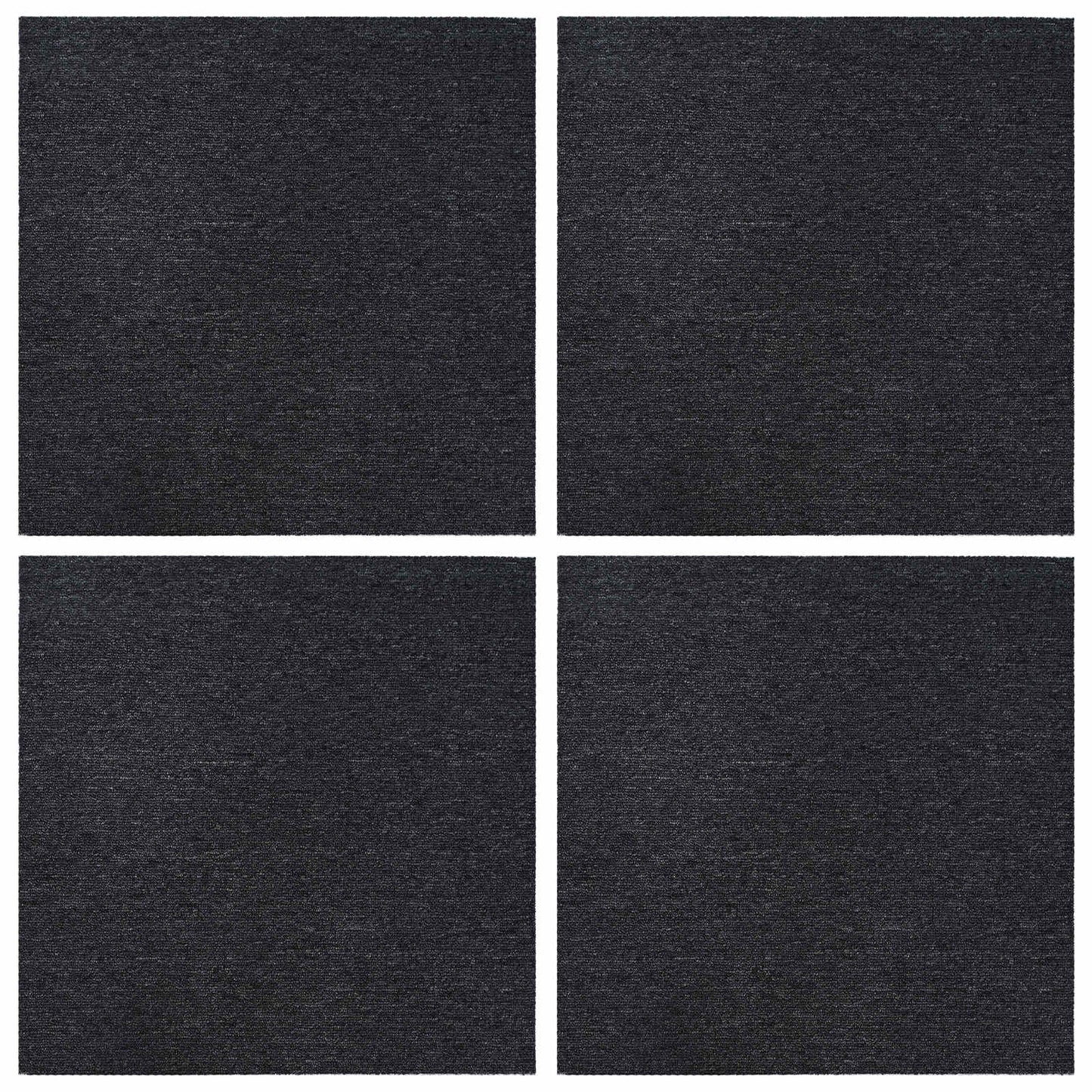 Carpet Tile Dark Grey 50 x 50 cm 4 pcs PP and Bitumen