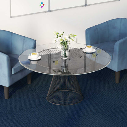 Carpet Tile Blue 50 x 50 cm 20 pcs PP and Bitumen