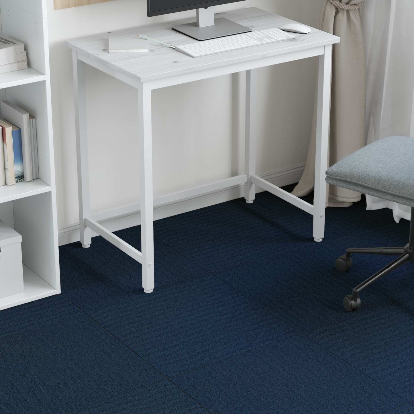Carpet Tile Blue 50 x 50 cm 20 pcs PP and Bitumen