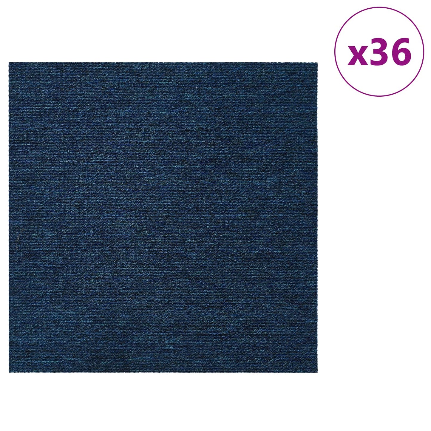 Carpet Tile Blue 50 x 50 cm 36 pcs PP and Bitumen