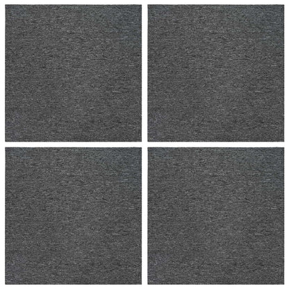 Carpet Tile Medium Grey 50 x 50 cm 4 pcs PP and Bitumen