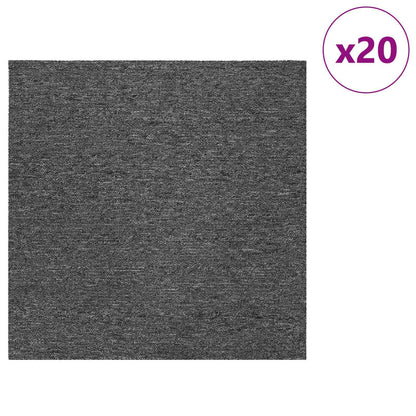 Carpet Tile Medium Grey 50 x 50 cm 20 pcs PP and Bitumen