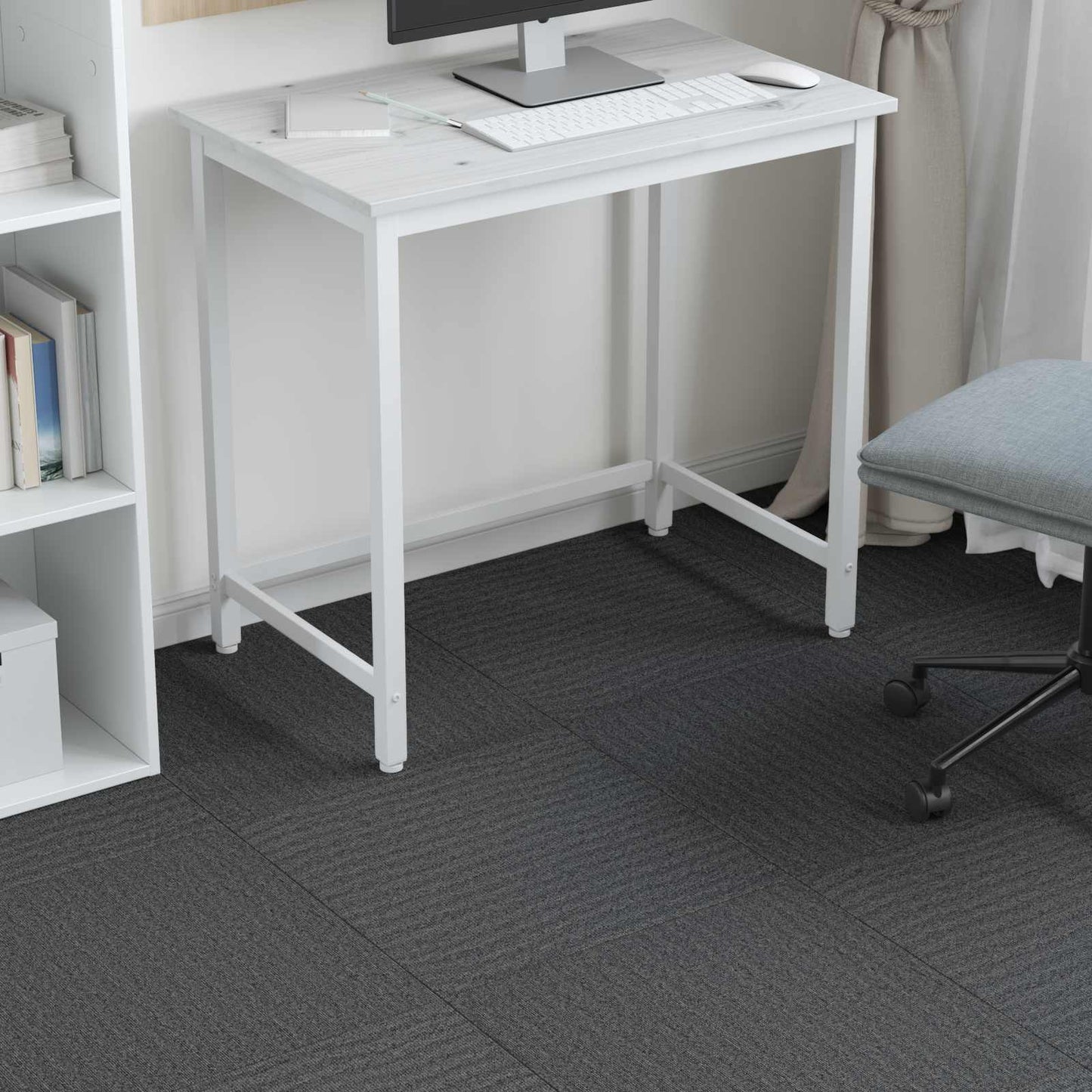 Carpet Tile Medium Grey 50 x 50 cm 36 pcs PP and Bitumen