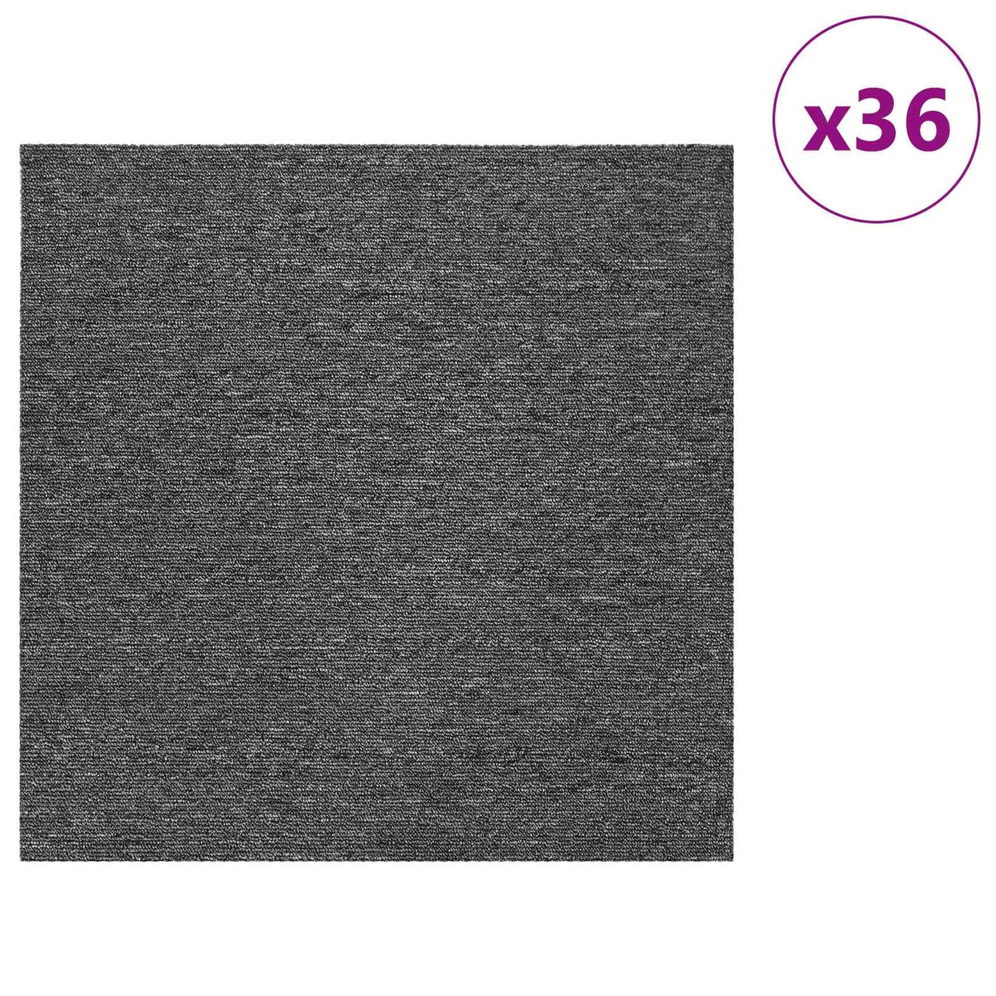 Carpet Tile Medium Grey 50 x 50 cm 36 pcs PP and Bitumen