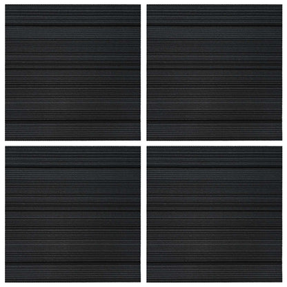 Carpet Tile Striped Light Grey 50 x 50 cm 4 pcs PP and Bitumen