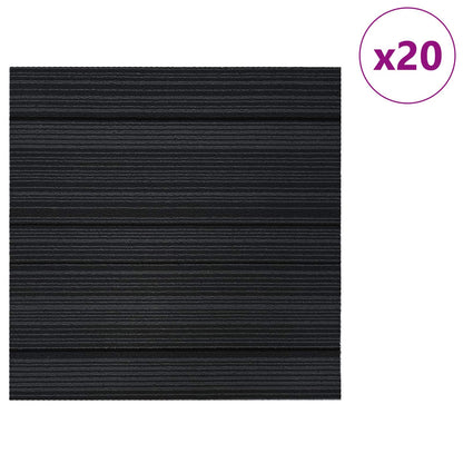 Carpet Tile Striped Light Grey 50 x 50 cm 20 pcs PP and Bitumen