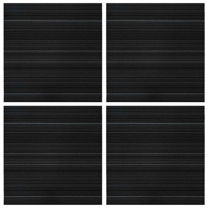 Carpet Tile Striped Dark Grey 50 x 50 cm 4 pcs PP and Bitumen