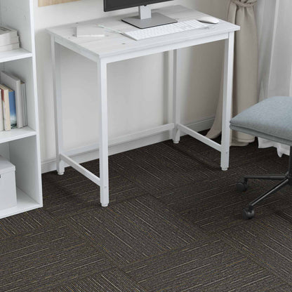 Carpet Tile Striped Light Brown 50 x 50 cm 4 pcs PP and Bitumen
