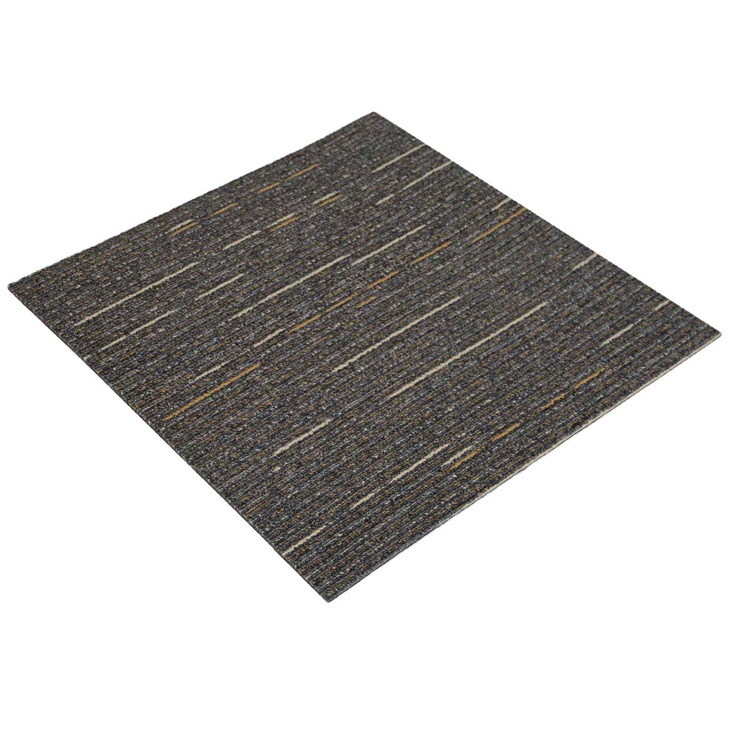 Carpet Tile Striped Light Brown 50 x 50 cm 4 pcs PP and Bitumen