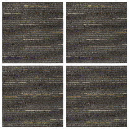 Carpet Tile Striped Light Brown 50 x 50 cm 4 pcs PP and Bitumen