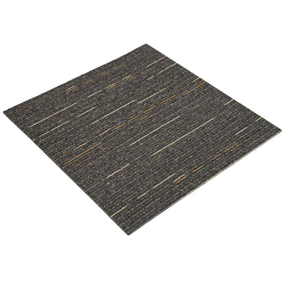 Carpet Tile Striped Light Brown 50 x 50 cm 20 pcs