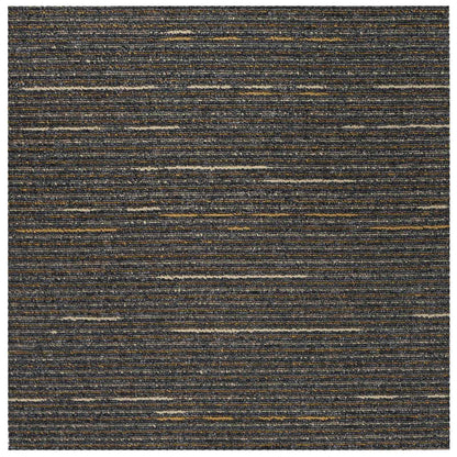 Carpet Tile Striped Light Brown 50 x 50 cm 36 pcs