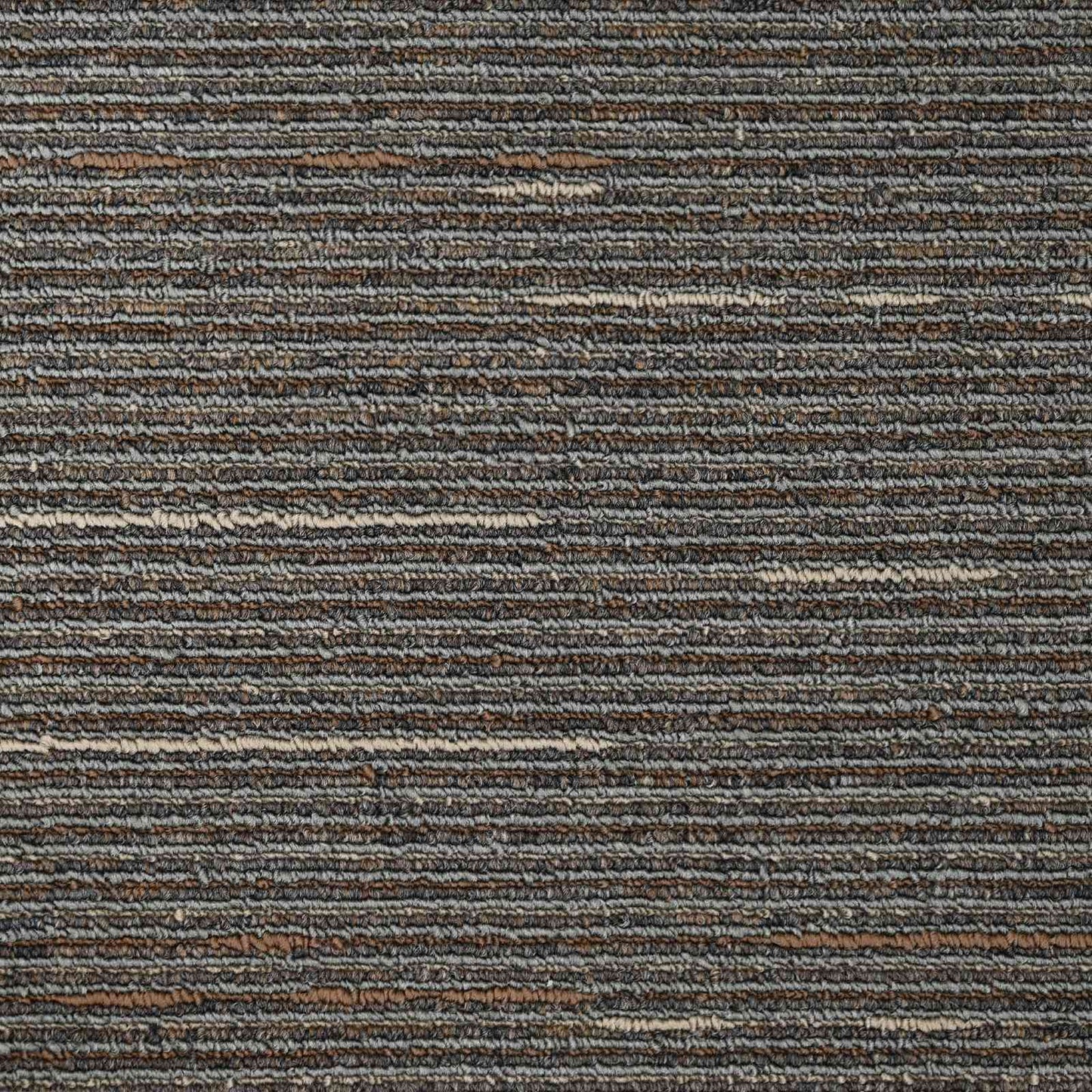 Carpet Tile Striped Dark Brown 50 x 50 cm 36 pcs PP and Bitumen