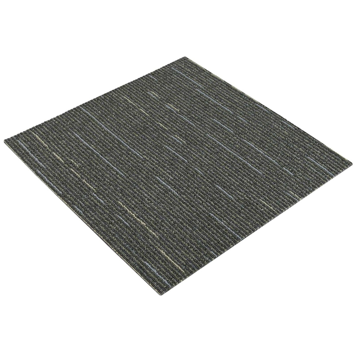 Carpet Tile Striped Light Green 50 x 50 cm 4 pcs PP and Bitumen
