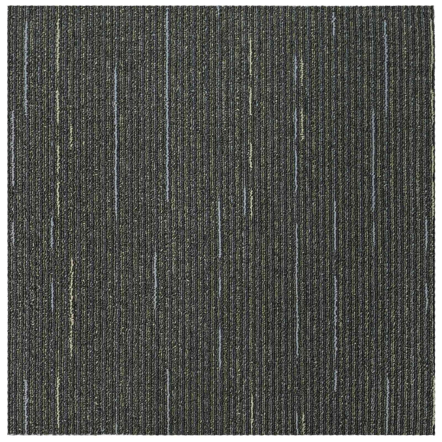 Carpet Tile Striped Light Green 50 x 50 cm 4 pcs PP and Bitumen